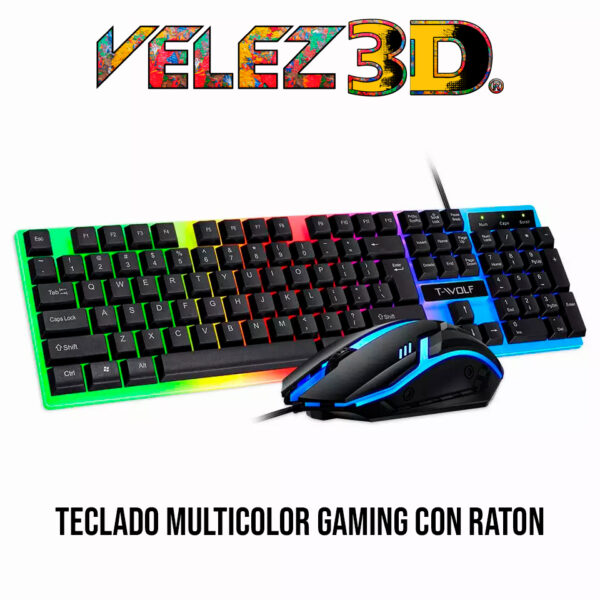 Teclado TEMCO GAMING RGB con raton