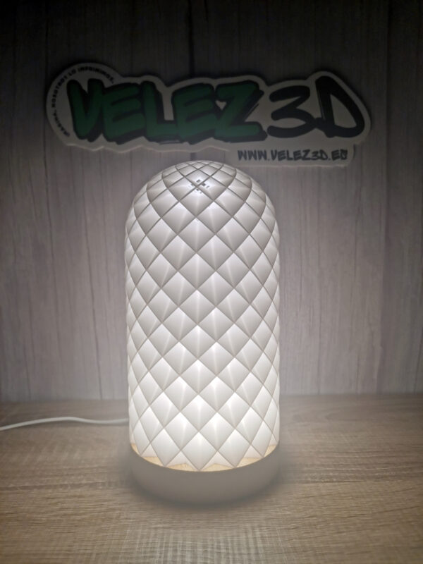 PACK 2 LÁMPARAS BLANCAS CON BASE MADERA LED - Imagen 7