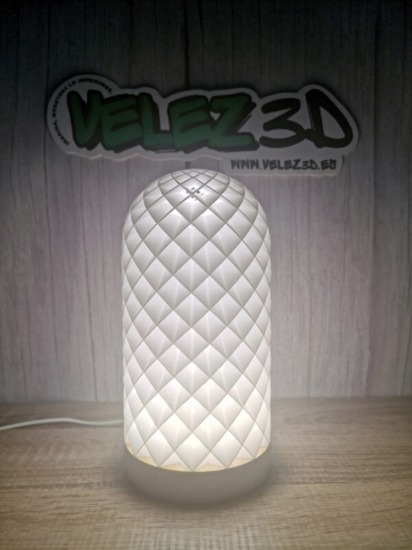 PACK 2 LÁMPARAS BLANCAS CON BASE MADERA LED - Imagen 8