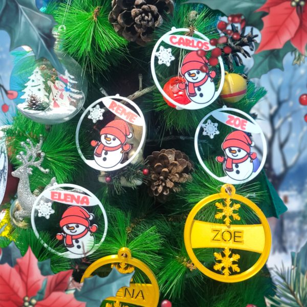 Esfera para árbol de navidad personalizado con nombre